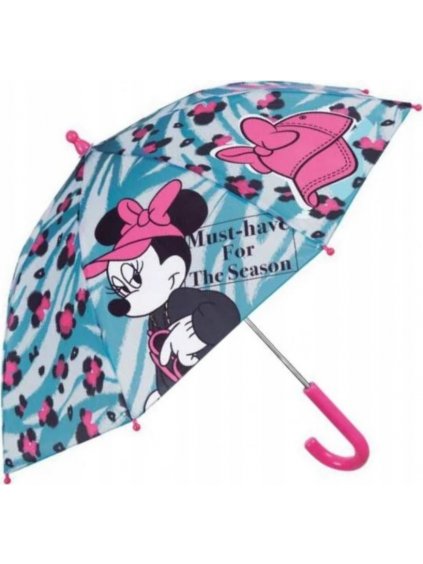 DÍVČÍ MODRÝ DEŠTNÍK MINNIE MOUSE 42 CM