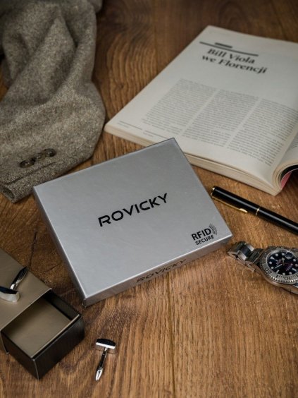 ROVICKY PÁNSKÁ ČERVENO-ČERNÁ PENĚŽENKA RFID L076 (Velikost ONE SIZE)