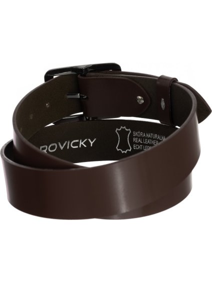 ROVICKY TMAVĚ HNĚDÝ HLADKÝ DÁMSKÝ ŠIROKÝ OPASEK