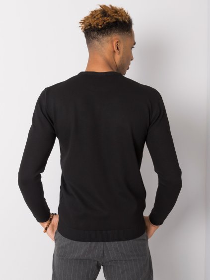 ČERNÝ PÁNSKÝ TENKÝ PLETENÝ SVETR (Velikost 2XL)