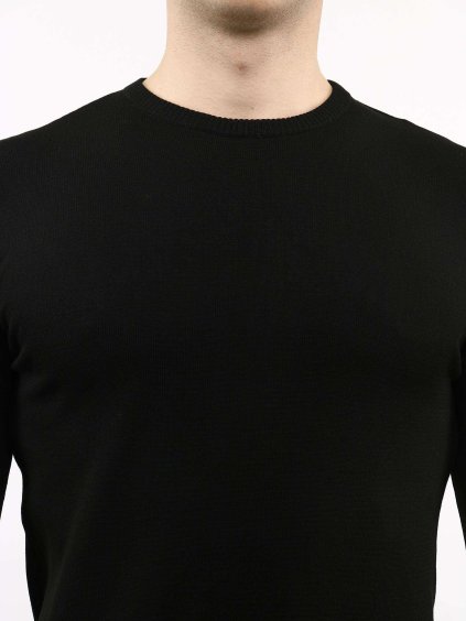 ČERNÝ PÁNSKÝ TENKÝ PLETENÝ SVETR (Velikost 2XL)