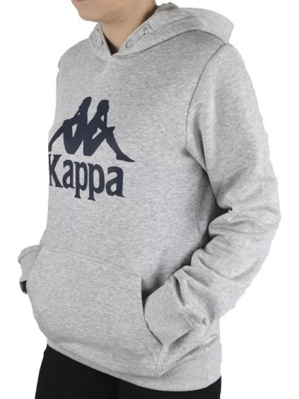ŠEDÁ MIKINA KAPPA TAINO KIDS HOODIE (Velikost 140)