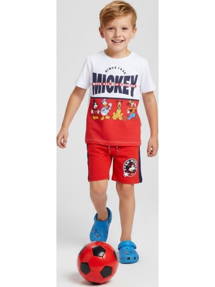 MICKEY MOUSE ČERVENÝ CHLAPECKÝ SET (Velikost 98)