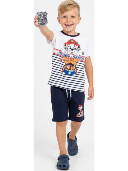 PAW PATROL CHASE MARSHALL MODRO-BÍLÉ CHLAPECKÉ PRUHOVANÉ PYŽAMO (Velikost 94)