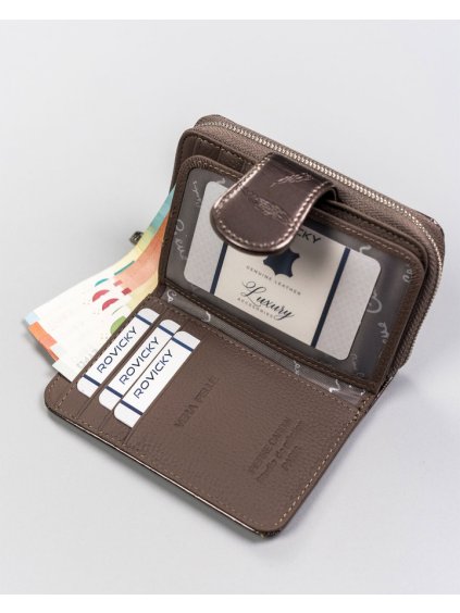 PIERRE CARDIN MENŠÍ VERTIKÁLNÍ PENĚŽENKA - ŠEDÁ LESKLÁ SE VZOREM U015