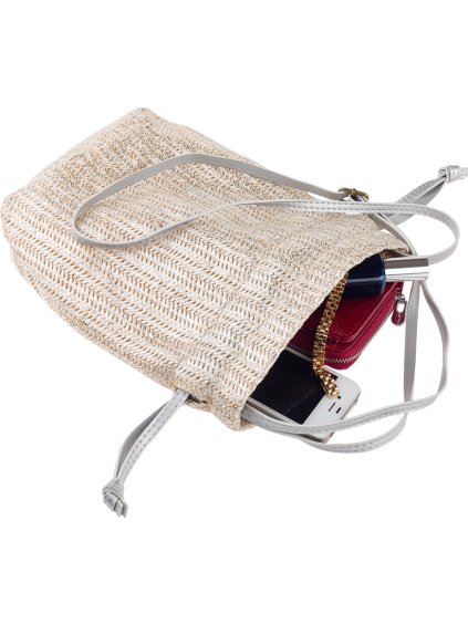 STŘÍBRNÁ PLETENÁ CROSSBODY KABELKA CAVALDI