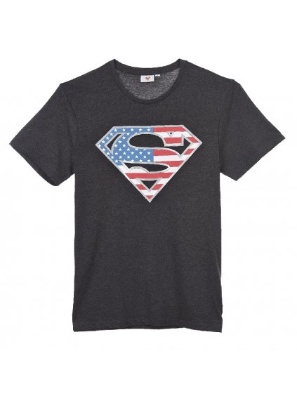 TMAVĚ ŠEDÉ TRIČKO SUPERMAN