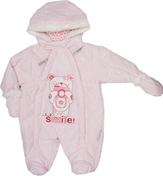 NURSERY TIME SVĚTLE RŮŽOVÁ KOMBINÉZA S MEDVÍDKEM