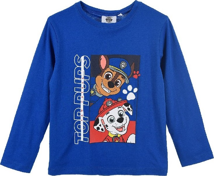 MODRÉ TRIČKO S DLOUHÝM RUKÁVEM PAW PATROL