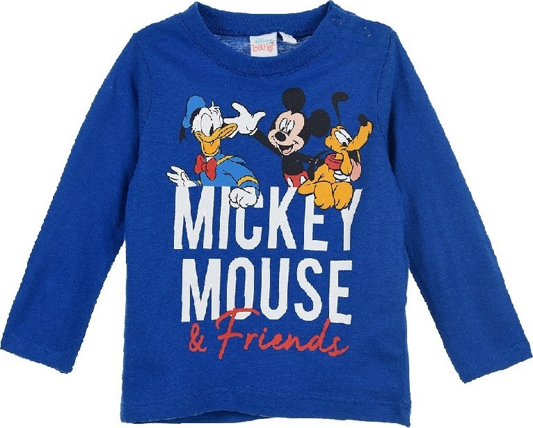 MODRÉ TRIČKO MICKEY MOUSE DISNEY S DLOUHÝM RUKÁVEM