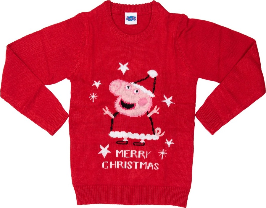 ČERVENÝ VÁNOČNÍ SVETR PEPPA PIG