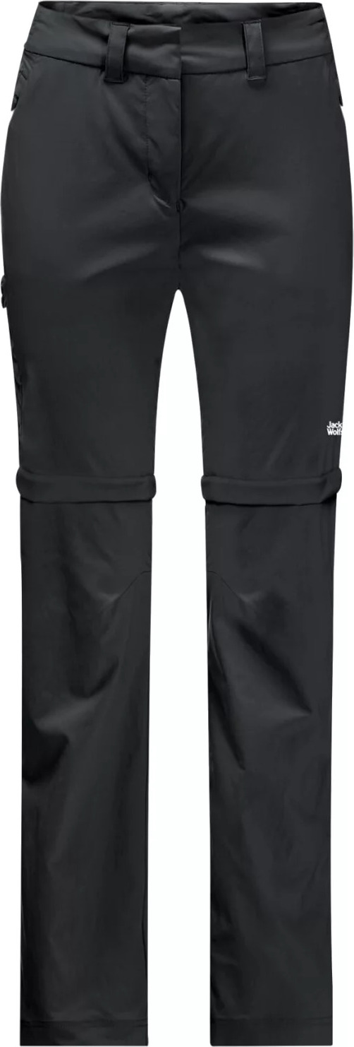ČERNÉ DÁMSKÉ TURISTICKÉ KALHOTY JACK WOLFSKIN OVERLAND ZIP AWAY PANTS W (Velikost 34)