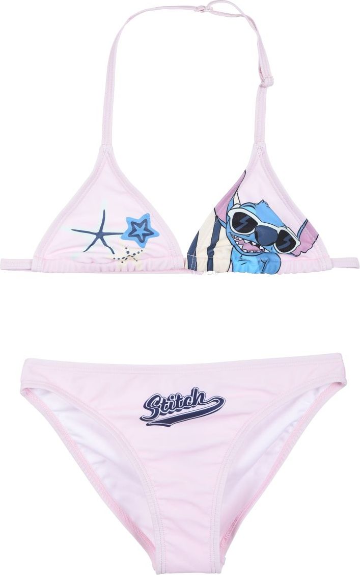 SVĚTLE RŮŽOVÉ DÍVČÍ DVOUDÍLNÉ PLAVKY DISNEY STITCH