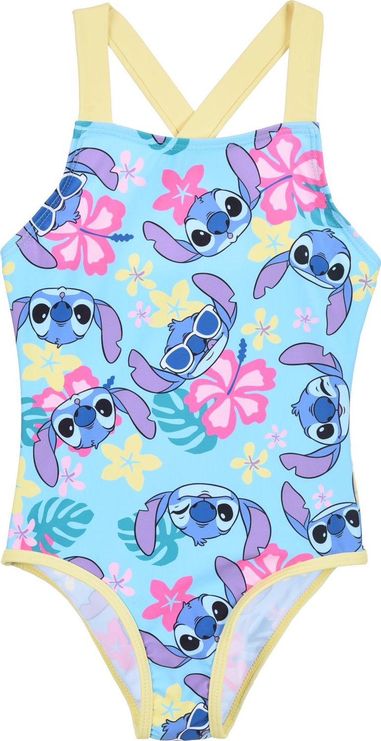 TYRKYSOVO-ŽLUTÉ DÍVČÍ JEDNODÍLNÉ PLAVKY DISNEY, STITCH