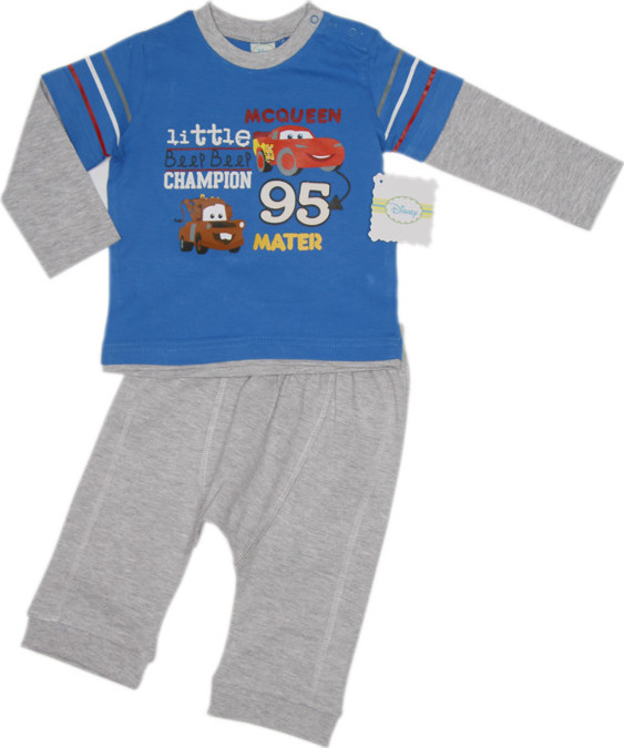 CARS - ŠEDOMODRÁ CHLAPECKÁ BABY SOUPRAVA
