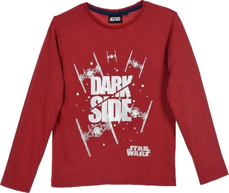 STAR WARS ČERVENÉ CHLAPECKÉ TRIČKO S DLOUHÝM RUKÁVEM
