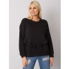 ČERNÁ DÁMSKÁ MIKINA S VOLÁNEM (Velikost L/XL)