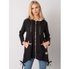 ČERNÁ MIKINA NA ZIP A S VÁZÁNÍM NA BOCÍCH (Velikost L/XL)
