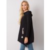 ČERNÁ MIKINA NA ZIP A S VÁZÁNÍM NA BOCÍCH (Velikost L/XL)
