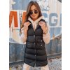 ČERNÁ DÁMSKÁ PROŠÍVANÁ ZIMNÍ VESTA (Velikost 38)
