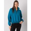 MODRÁ DÁMSKÁ MIKINA BEZ KAPUCE (Velikost S/M)