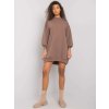 HNĚDÉ BASIC MIKINOVÉ ŠATY MARETTA (Velikost S/M)