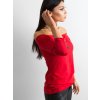 DÁMSKÝ ČERVENÝ TOP S ODHALENÝMI RAMENY (Velikost XL)