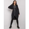 ČERNÁ DÁMSKÁ DLOUHÁ MIKINA NA ZIP (Velikost S/M)