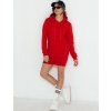 ČERVENÉ DÁMSKÉ MIKINOVÉ ŠATY (Velikost S)