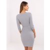 SVĚTLE ŠEDÉ DÁMSKÉ PŘILÉHAVÉ MINI ŠATY (Velikost S)