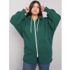 TMAVĚ ZELENÁ BASIC MIKINA ELLA SE ZAPÍNÁNÍM NA ZIP (Velikost ONE SIZE)