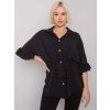 ČERNÁ DÁMSKÁ VOLNÁ KOŠILE S PÁSKEM (Velikost S/M)