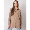 BÉŽOVÁ DÁMSKÁ OVERSIZE KOŠILE S DLOUHÝMI RUKÁVY (Velikost ONE SIZE)