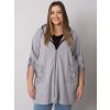 SVĚTLE ŠEDÁ DÁMSKÁ MIKINA NA ZIP S KAPSAMI (Velikost ONE SIZE)