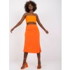 ORANŽOVÁ HLADKÁ MIDISUKNĚ TERRASSA (Velikost S)