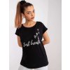 ČERNÉ TRIČKO POLE S NÁPISEM "JUST BREATHE" (Velikost XL)