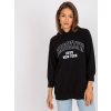ČERNÁ MIKINA ROXANE S KAPUCÍ A NÁPISEM "BROOKLYN" (Velikost ONE SIZE)