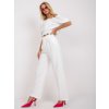 BÍLÉ ROZŠÍŘENÉ ELEGANTNÍ KALHOTY (Velikost 40)
