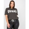 KHAKI TRIČKO "QUEEN" S VÁZÁNÍM (Velikost ONE SIZE)