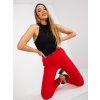 ČERVENÉ ELEGANTNÍ KALHOTY S PÁSKEM (Velikost 34)