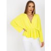 ŽLUTÁ HALENKA RAQUEL V "KIMONO" STŘIHU (Velikost ONE SIZE)