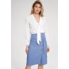 MODRÁ MIDI SUKNĚ M697 BLUE (Velikost S)