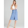 MODRÁ MIDI SUKNĚ M697 BLUE (Velikost S)