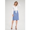MODRÁ MIDI SUKNĚ M697 BLUE (Velikost S)