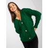 TMAVĚ ZELENÝ PLETENÝ SVETŘÍK NA KNOFLÍKY (Velikost ONE SIZE)