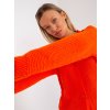 ORANŽOVÝ JEMNÝ PLETENÝ SVETR NA KNOFLÍKY (Velikost ONE SIZE)