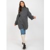 TMAVĚ ŠEDÉ VOLNÉ PLETENÉ OVERSIZE ŠATY (Velikost ONE SIZE)
