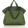MARCO MAZZINI ZELENÁ PLETENÁ SHOPPER BAG (Velikost ONE SIZE)