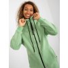 SVĚTLE ZELENÁ DLOUHÁ MIKINA S KAPUCÍ (Velikost S/M)