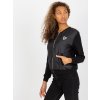 ČERNÁ BOMBER MIKINA NA ZIP (Velikost L/XL)